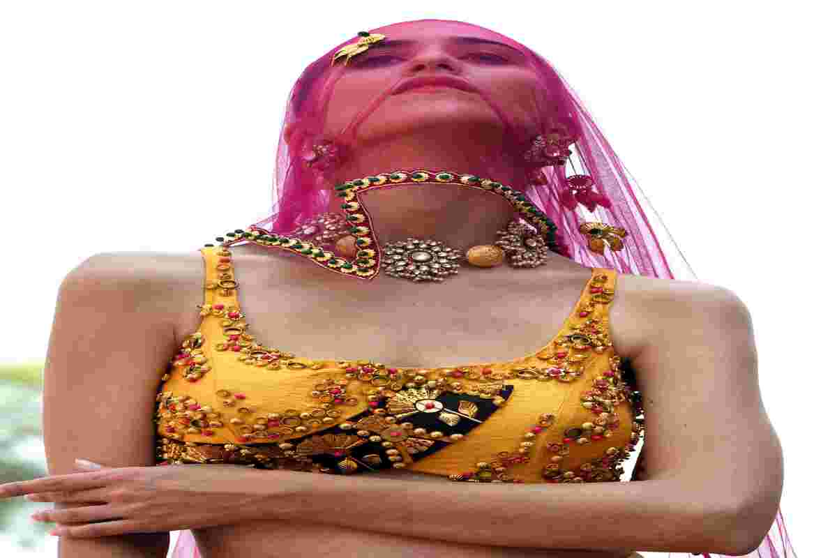 Ochre Nomad Lehenga