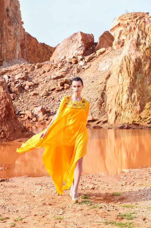Yellow Mirror Kaftan