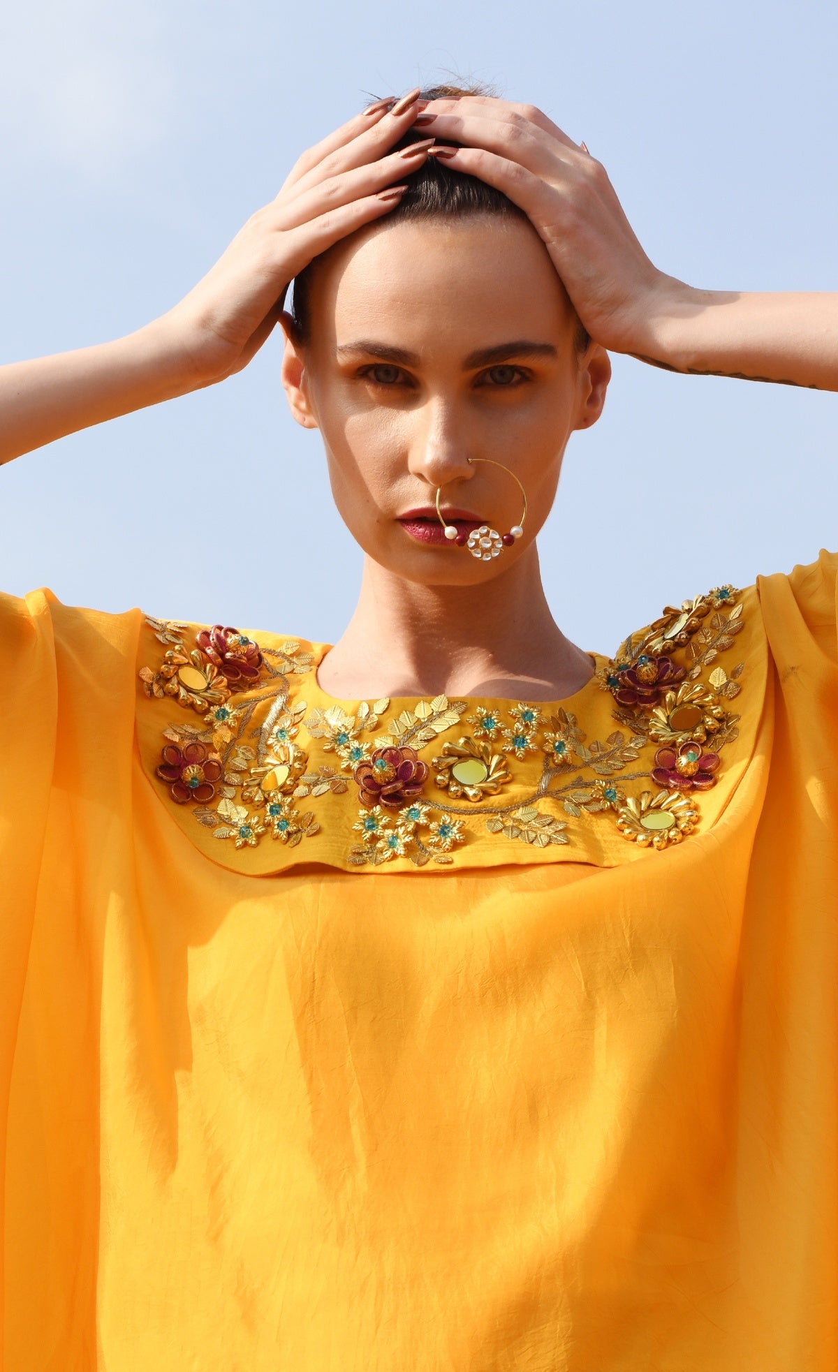 Yellow Mirror Kaftan