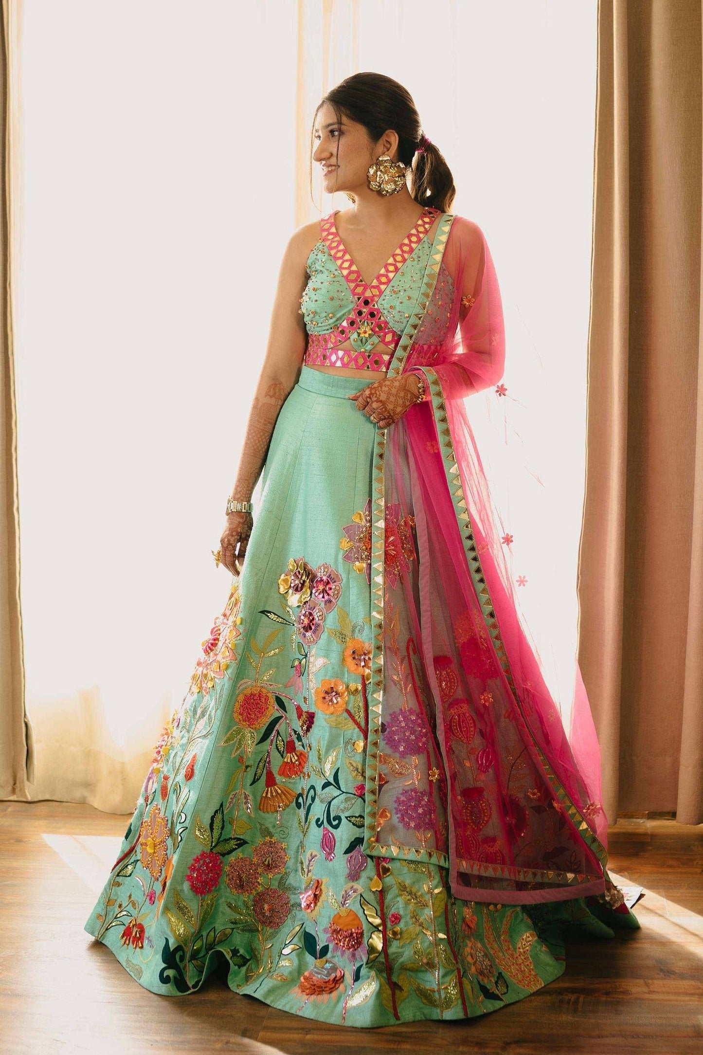 Multi Floral Lehenga
