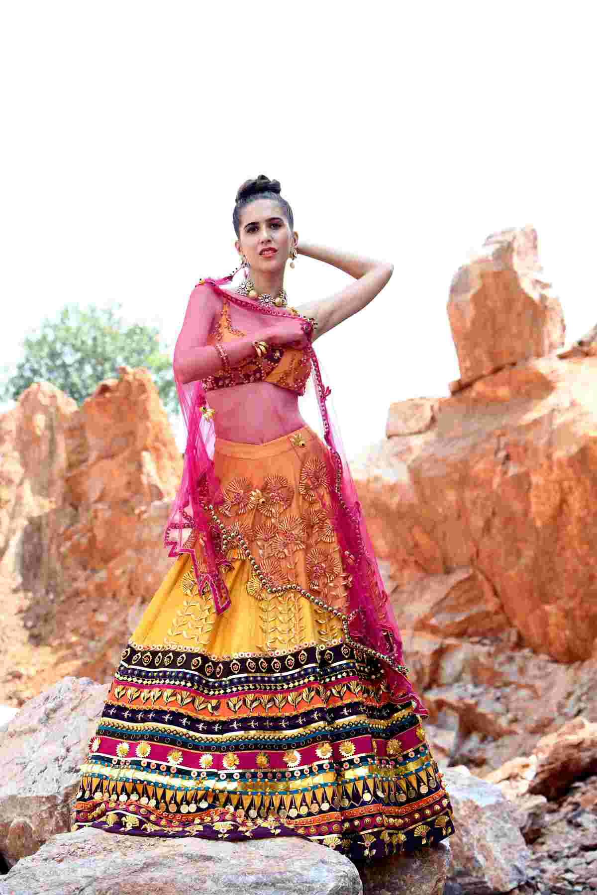 Ochre Nomad Lehenga