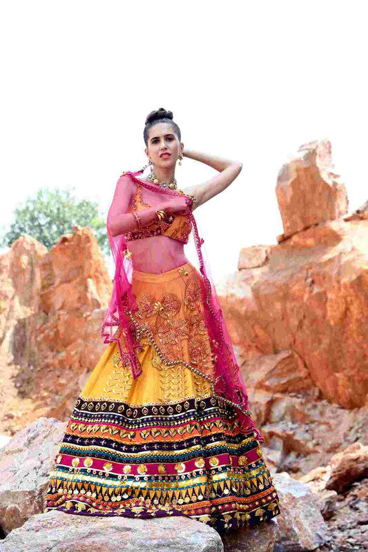 Ochre Nomad Lehenga