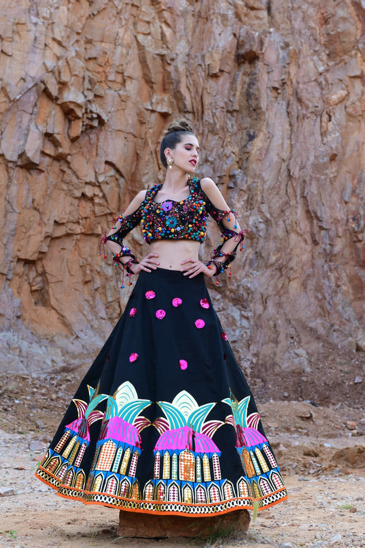 Lotus Architecture Lehenga