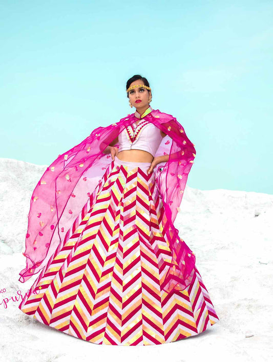 Chevron Lehenga