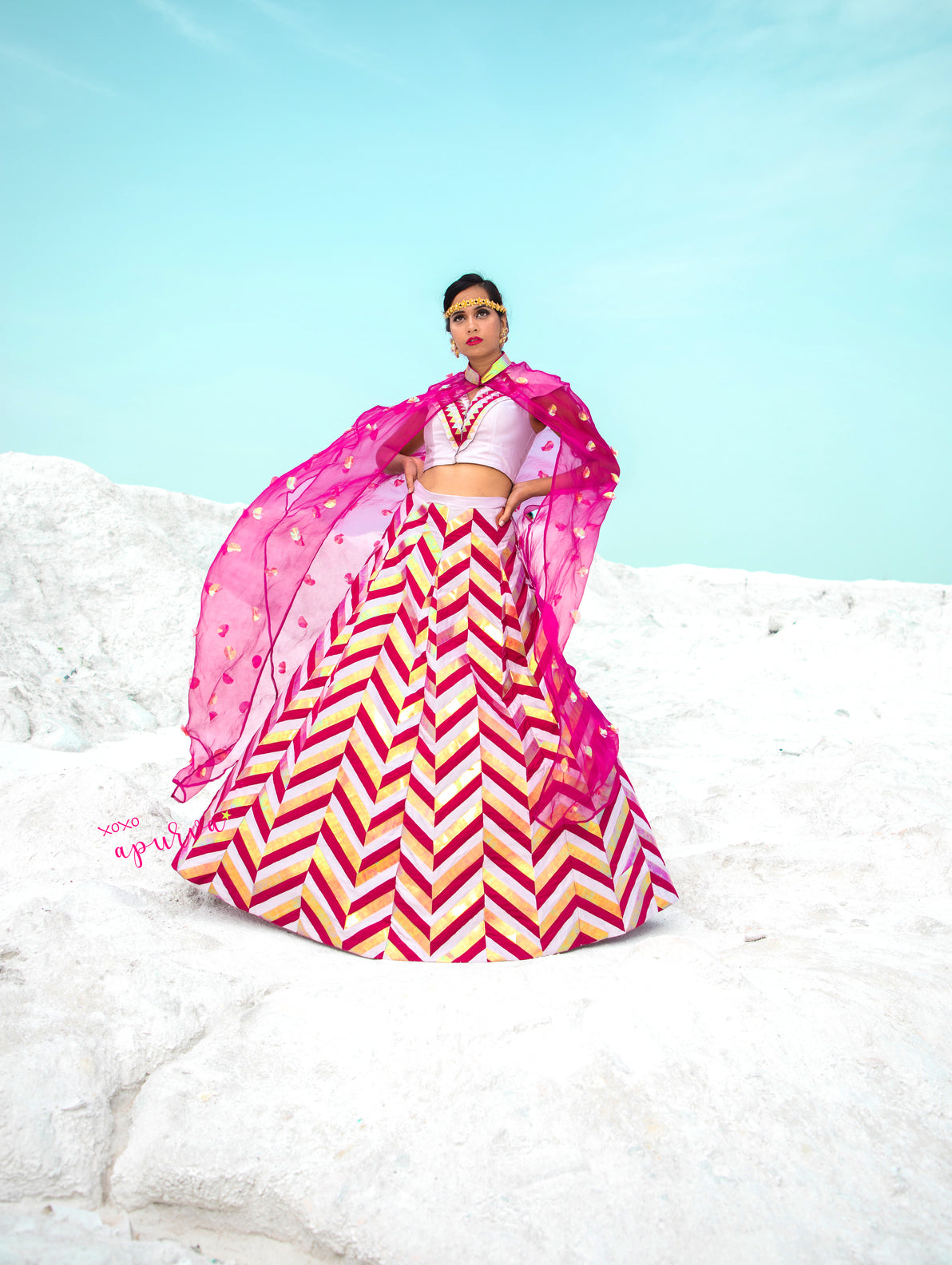 Chevron Lehenga