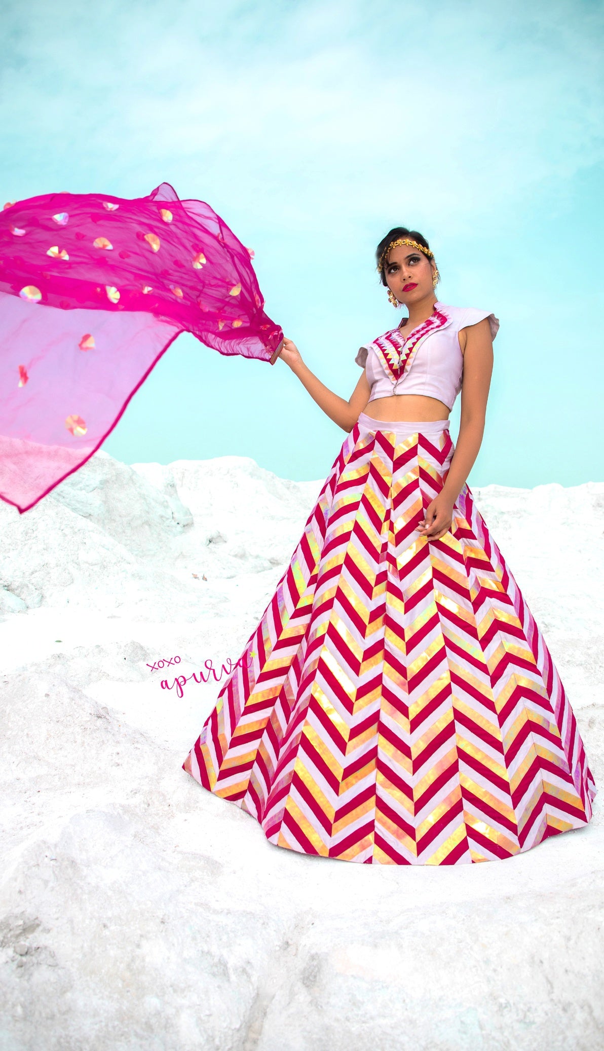 Chevron Lehenga