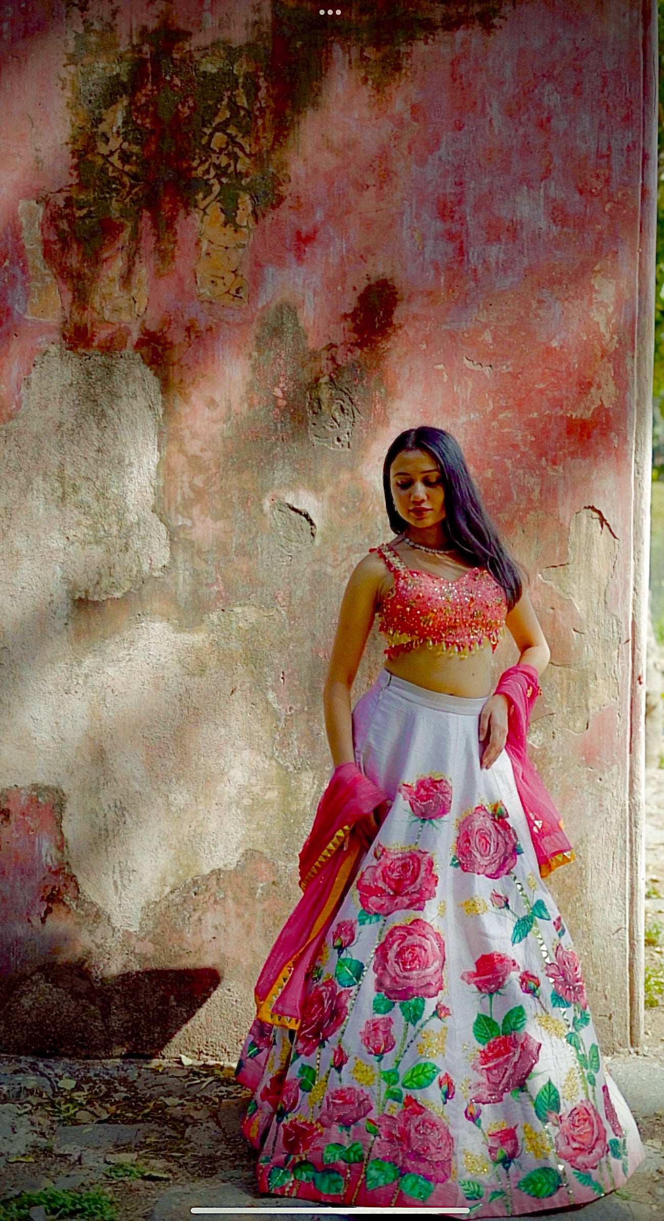 Painted Rose Lehenga