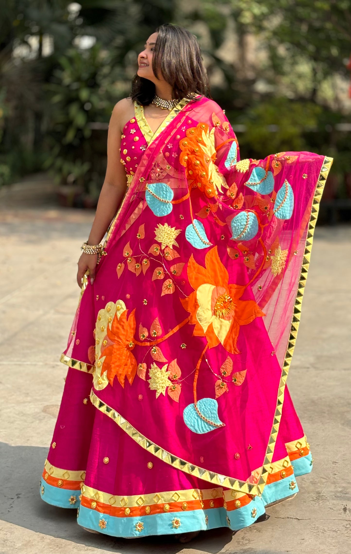 Fuchsia Chintz Lehenga