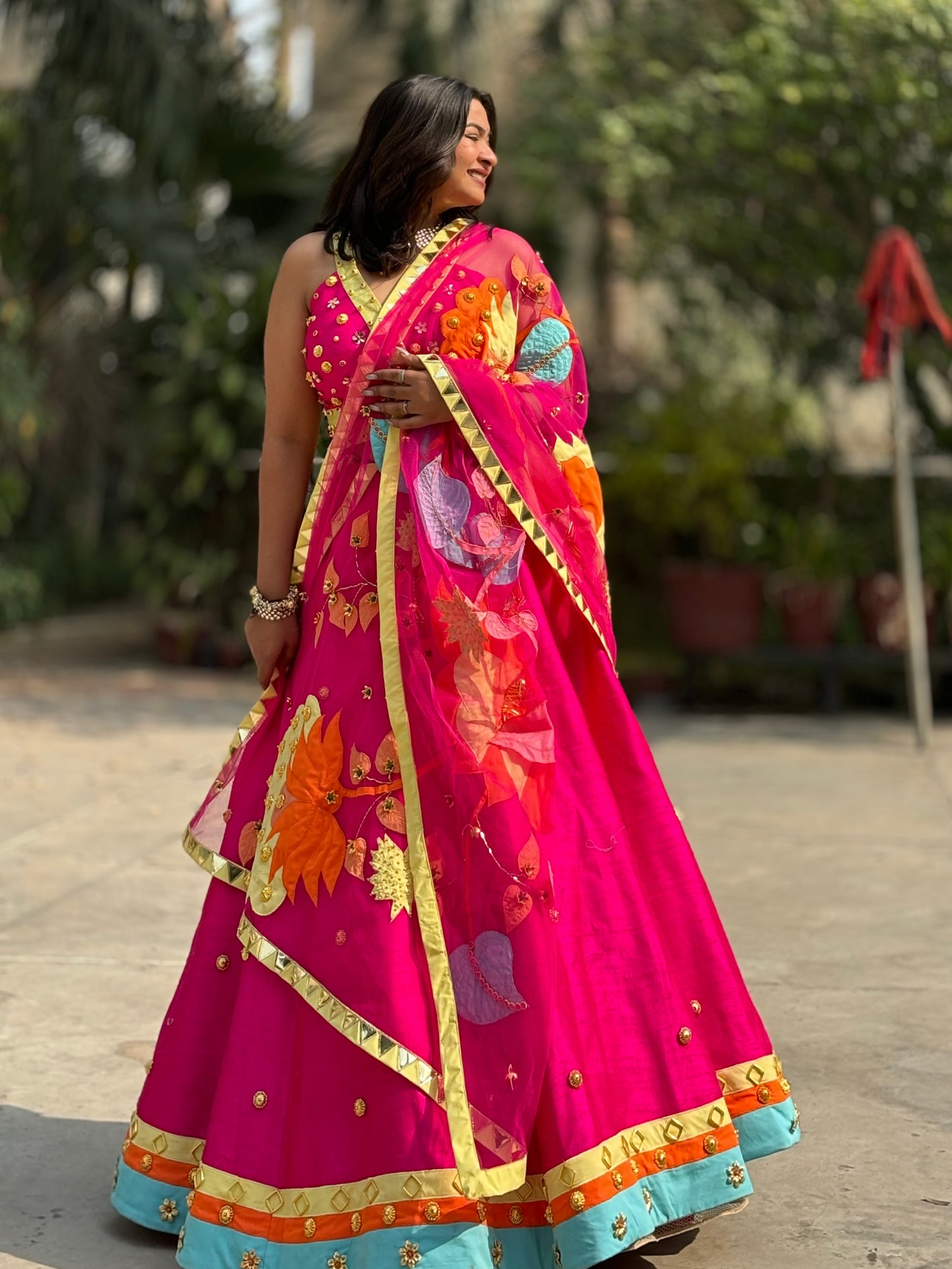 Fuchsia Chintz Lehenga
