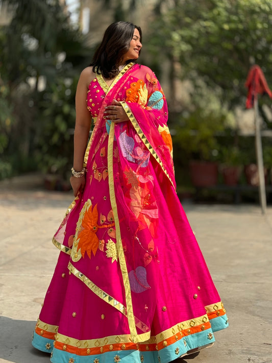 Fuchsia Chintz Lehenga