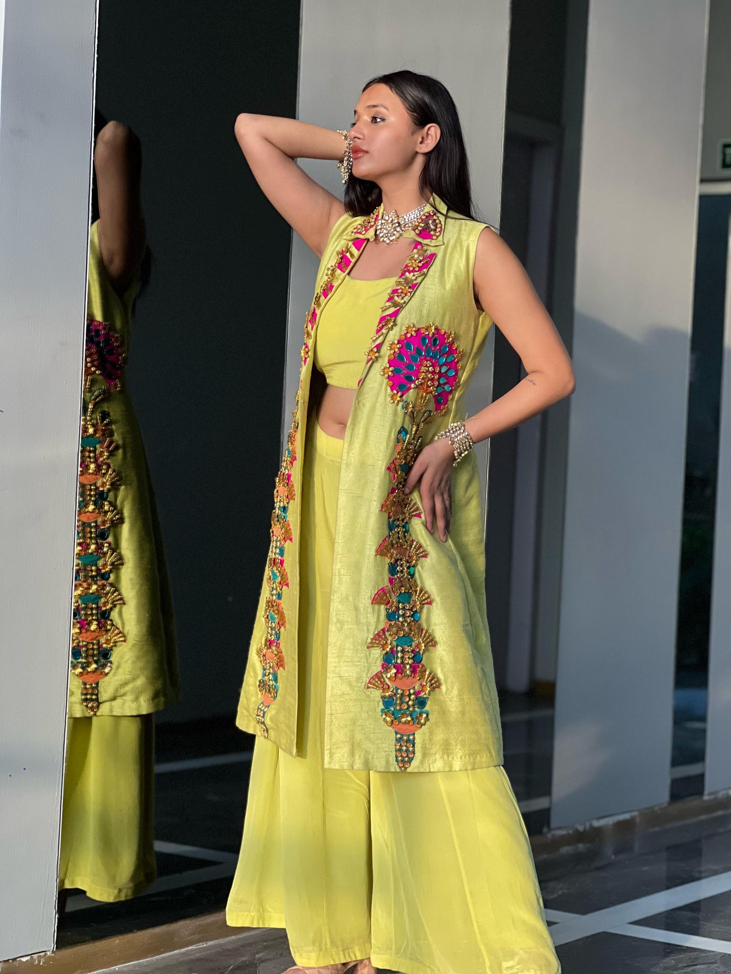 Lime Luxe Mirror Jacket Set