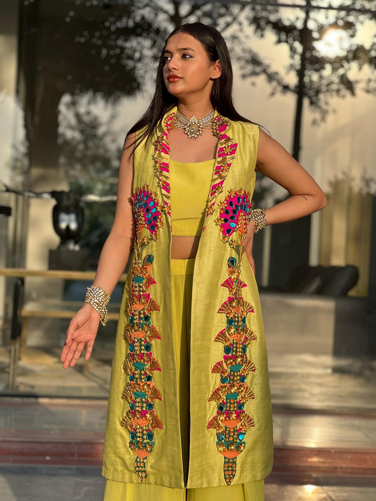 Lime Luxe Mirror Jacket Set