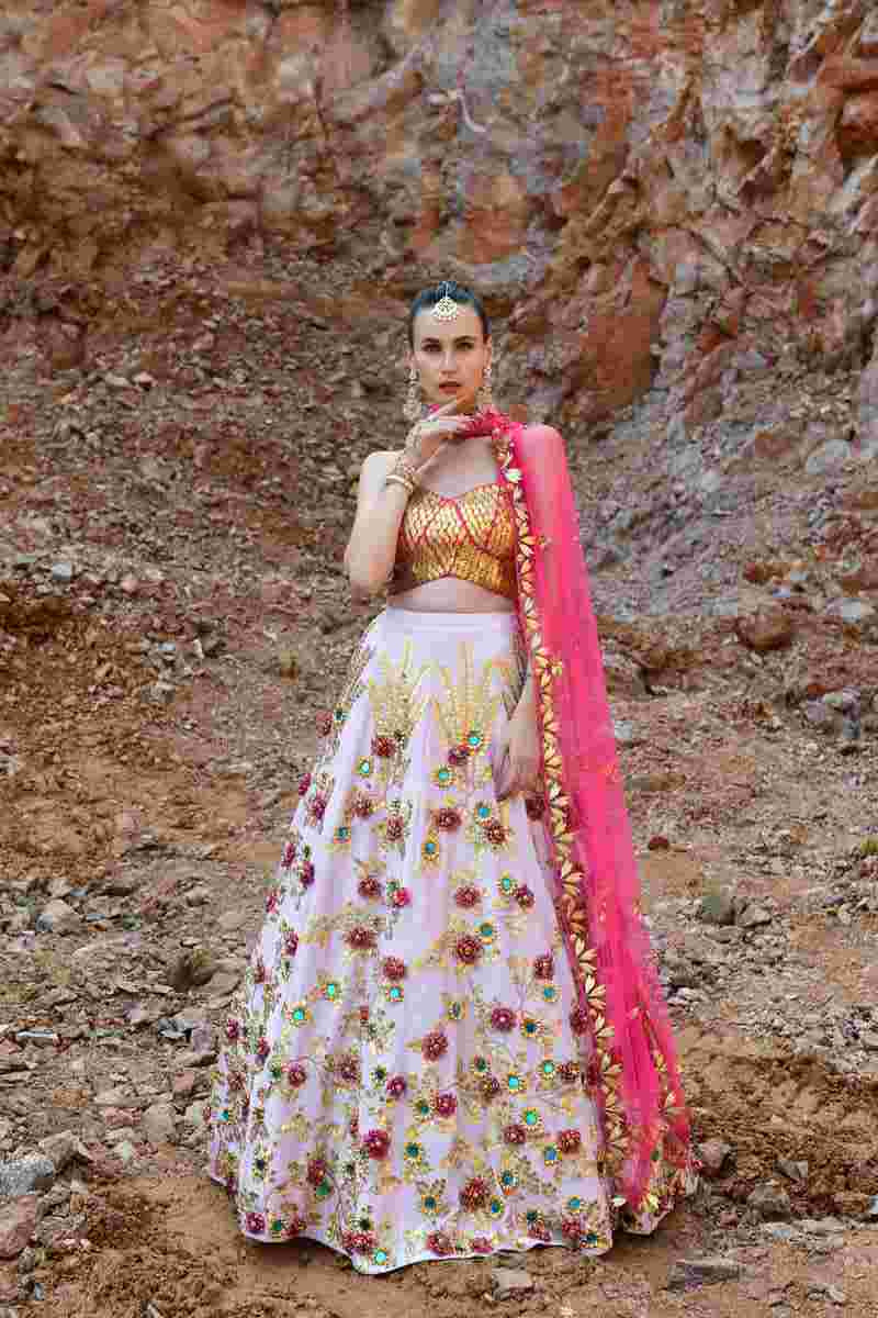 Mirror Flowers Lehenga