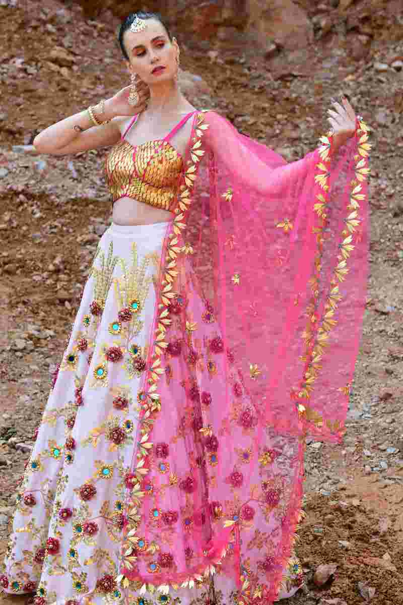 Mirror Flowers Lehenga